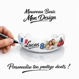 Protège-dents NOUVEAU BASIC Mon Design fond blanc personnalisable Prochocs