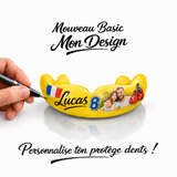 Protège-dents NOUVEAU BASIC Mon Design fond jaune personnalisable Prochocs