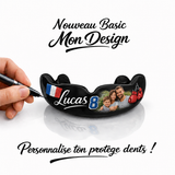 Protège-dents NOUVEAU BASIC Mon Design fond noir personnalisable Prochocs